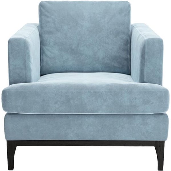 Scarlett Eco Armchair, light blue, Leg colour: black