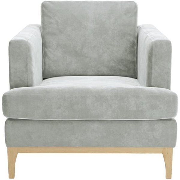 Scarlett Eco Armchair, light grey, Leg colour: like oak
