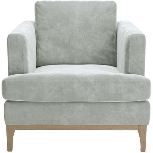 Scarlett Eco Armchair, light grey, Leg colour: wax black