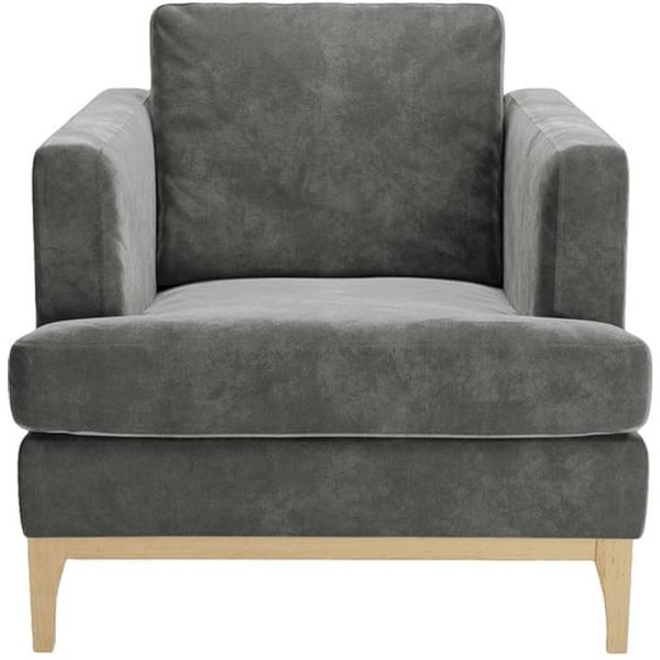 Scarlett Eco Armchair, Grey, Leg colour: like oak