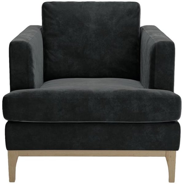 Scarlett Eco Armchair, black, Leg colour: wax black
