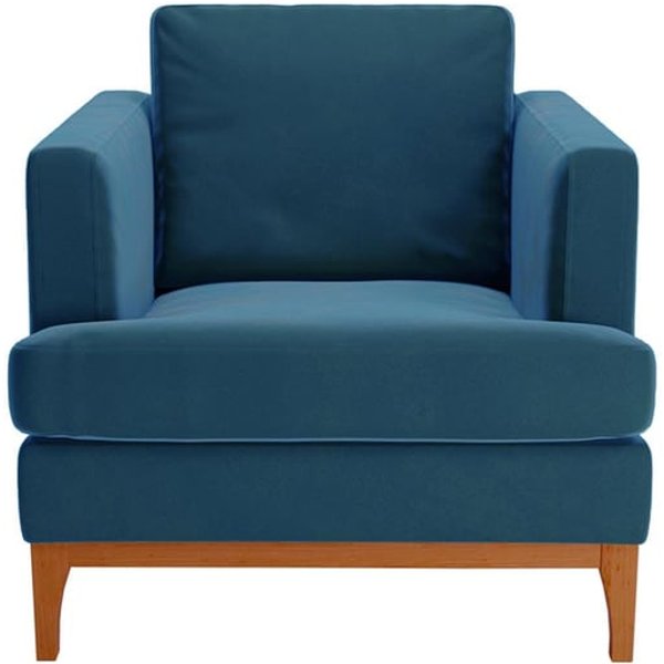 Scarlett Armchair, blue, Leg colour: aveo