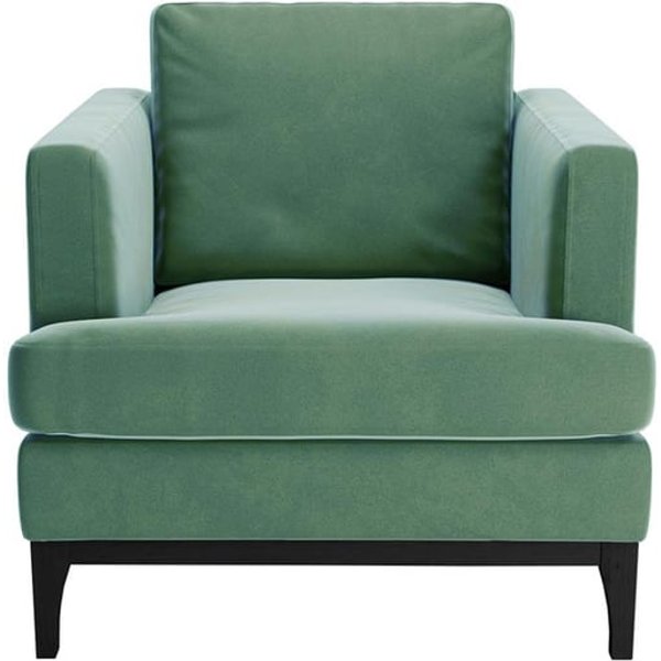 Scarlett Armchair, dirty blue, Leg colour: black
