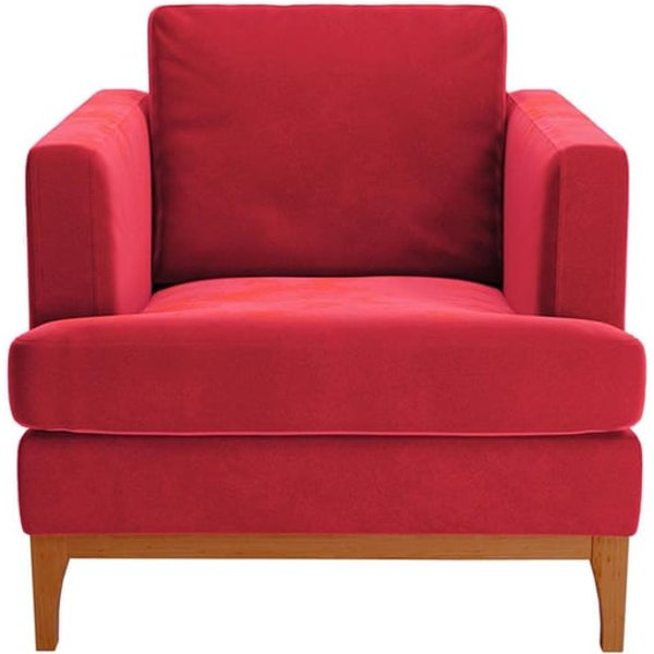Scarlett Armchair, dark red, Leg colour: aveo