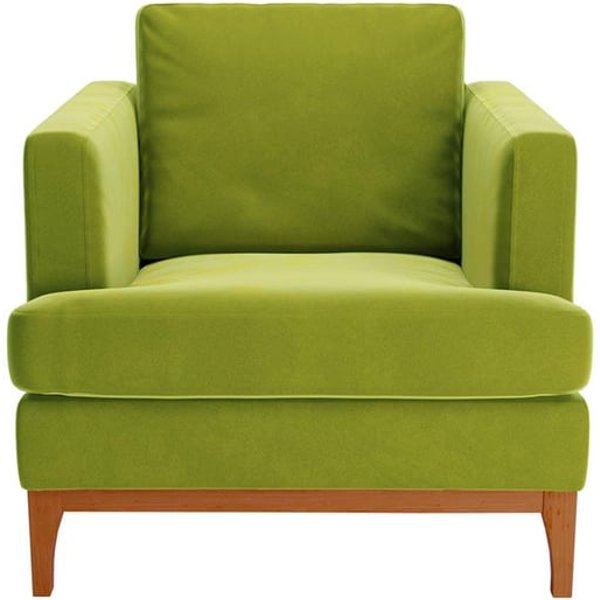 Scarlett Armchair, olive green, Leg colour: aveo