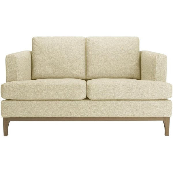 Scarlett 2 Seater Sofa, cream, Leg colour: wax black