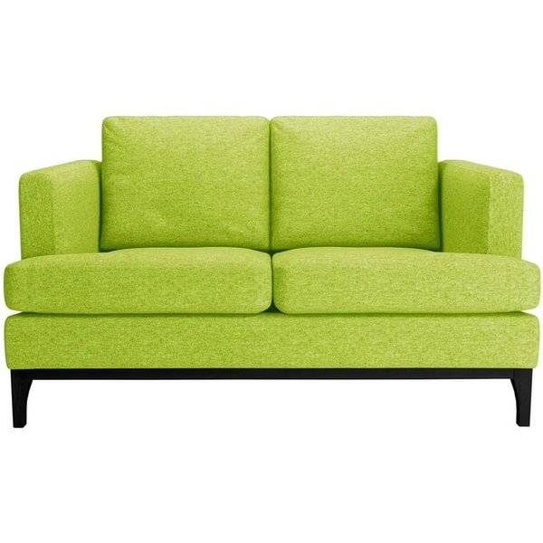 Scarlett 2 Seater Sofa, lime, Leg colour: black
