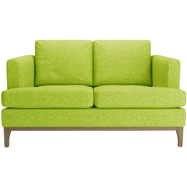 Scarlett 2 Seater Sofa, lime, Leg colour: wax black