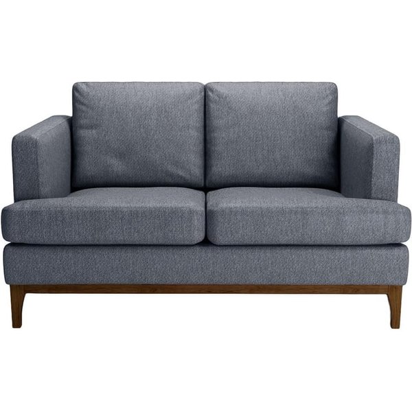 Scarlett Eco 2 Seater Sofa, Navy blue, Leg colour: dark oak