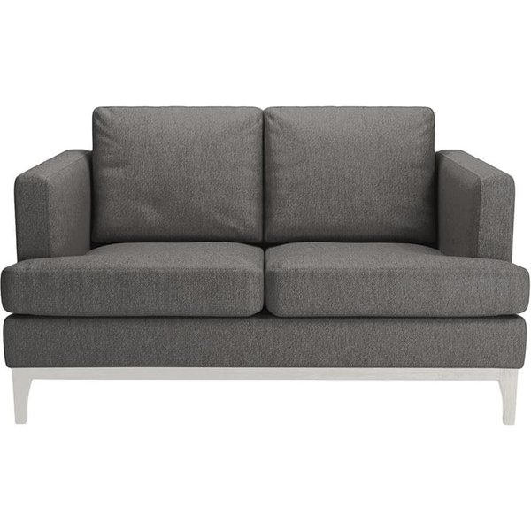 Scarlett Eco 2 Seater Sofa, Dark grey, Leg colour: white
