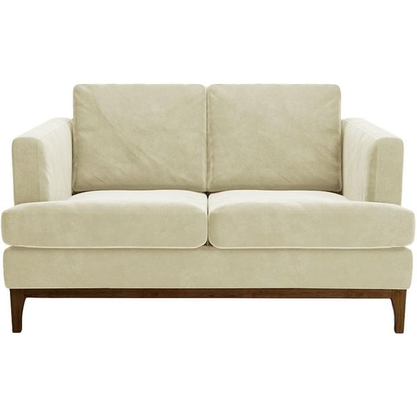 Scarlett Eco 2 Seater Sofa, Cream, Leg colour: dark oak