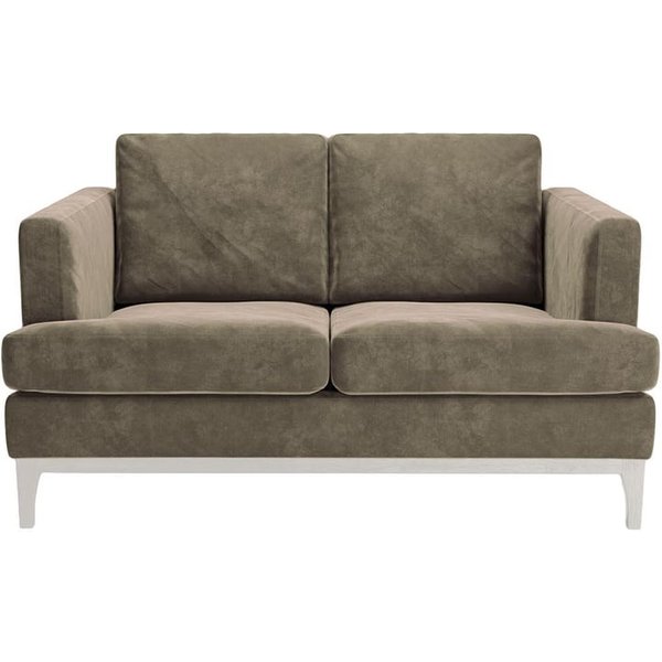Scarlett Eco 2 Seater Sofa, light brown, Leg colour: white