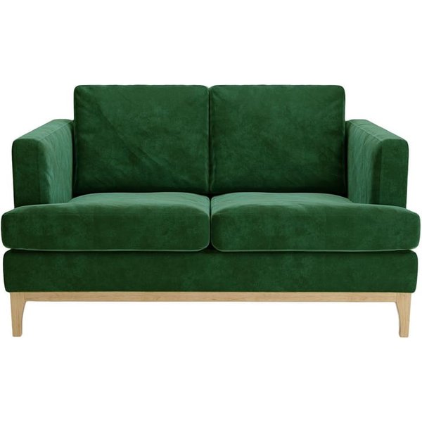 Scarlett Eco 2 Seater Sofa, green, Leg colour: like oak