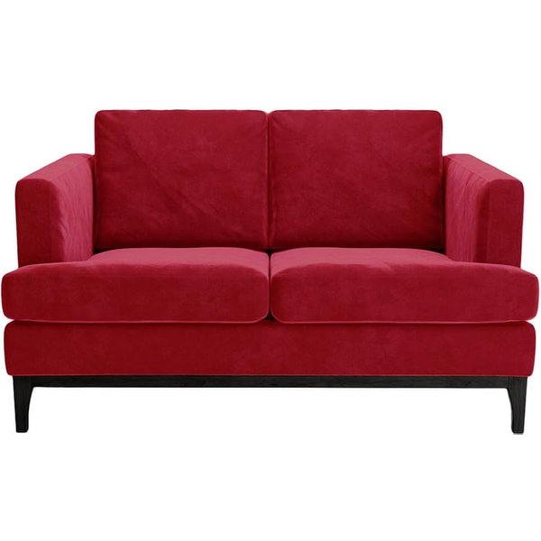 Scarlett Eco 2 Seater Sofa, red, Leg colour: black