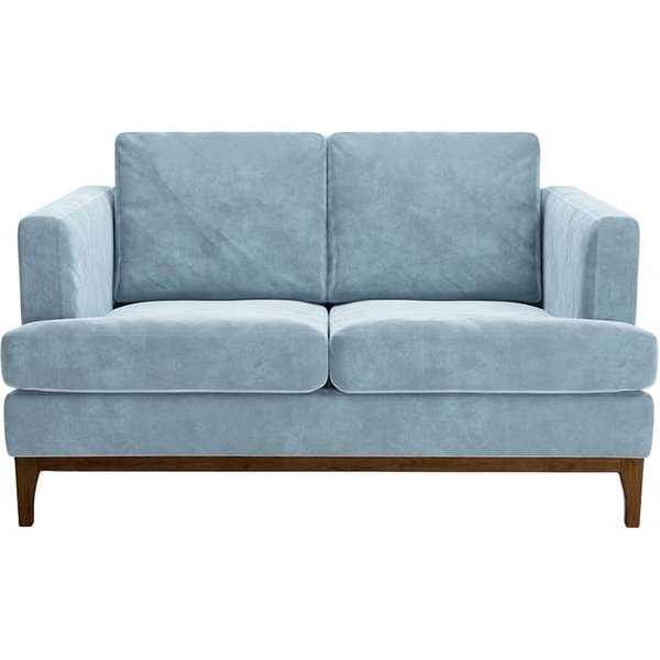 Scarlett Eco 2 Seater Sofa, light blue, Leg colour: dark oak