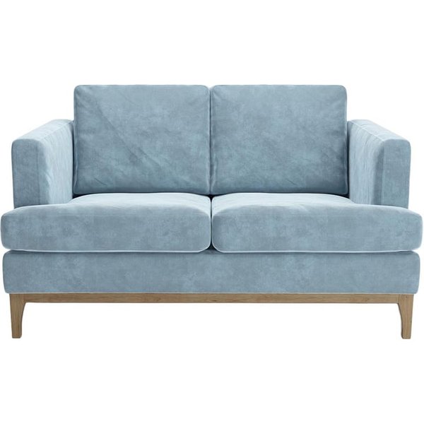 Scarlett Eco 2 Seater Sofa, light blue, Leg colour: wax black