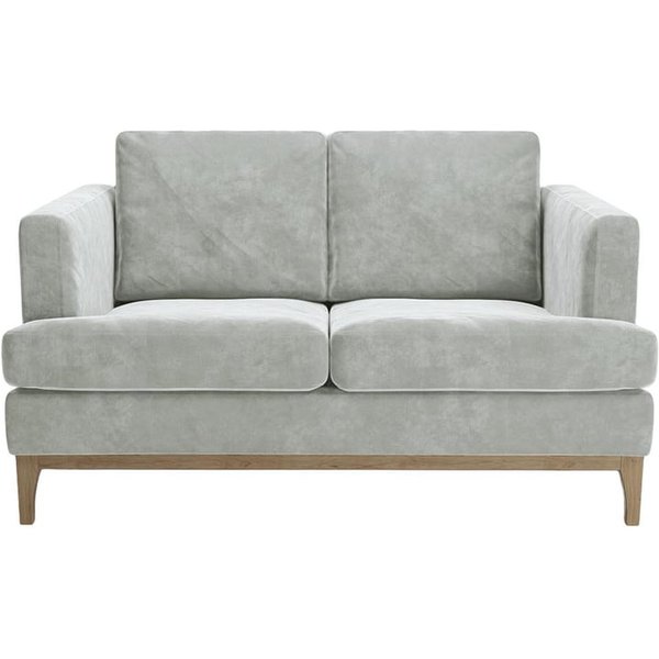 Scarlett Eco 2 Seater Sofa, light grey, Leg colour: wax black