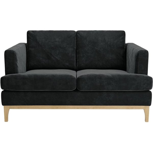 Scarlett Eco 2 Seater Sofa, black, Leg colour: like oak