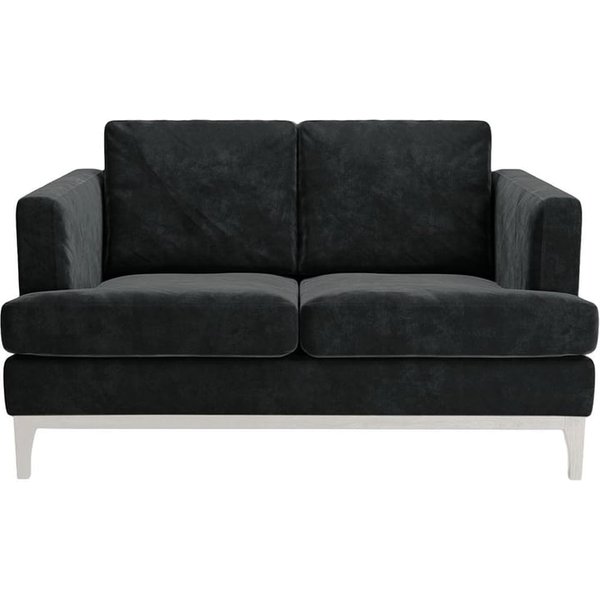 Scarlett Eco 2 Seater Sofa, black, Leg colour: white