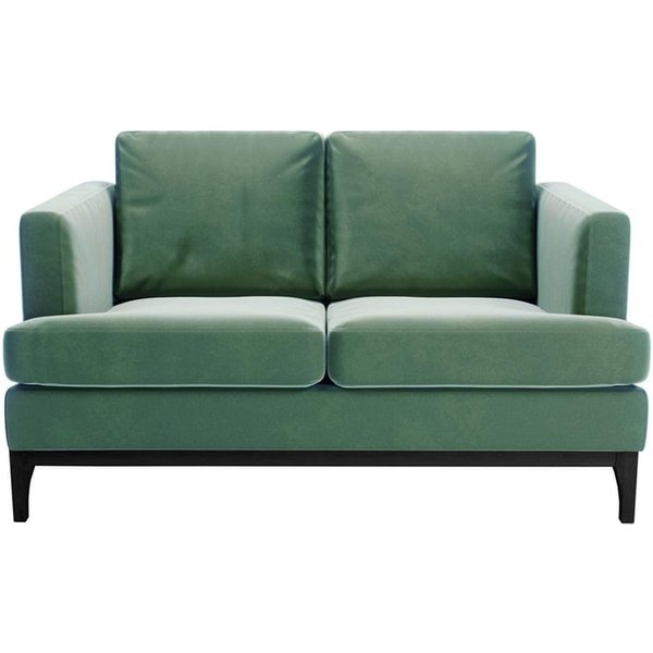 Scarlett 2 Seater Sofa, dirty blue, Leg colour: black