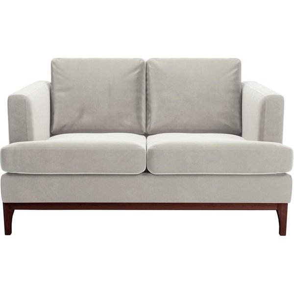Scarlett 2 Seater Sofa, silver, Leg colour: dark oak