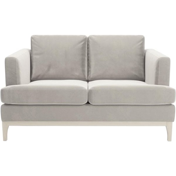 Scarlett 2 Seater Sofa, silver, Leg colour: white