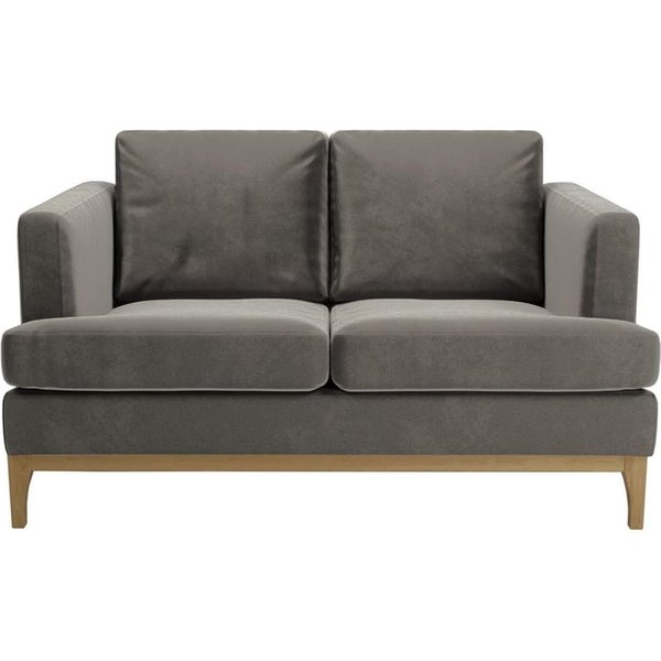Scarlett 2 Seater Sofa, graphite, Leg colour: wax black