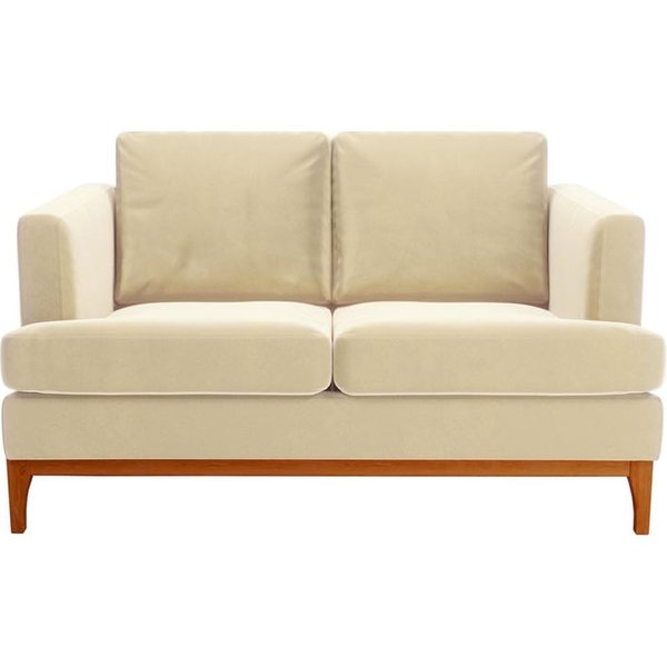 Scarlett 2 Seater Sofa, light beige, Leg colour: aveo