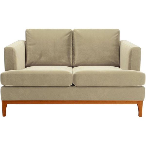 Scarlett 2 Seater Sofa, mink, Leg colour: aveo