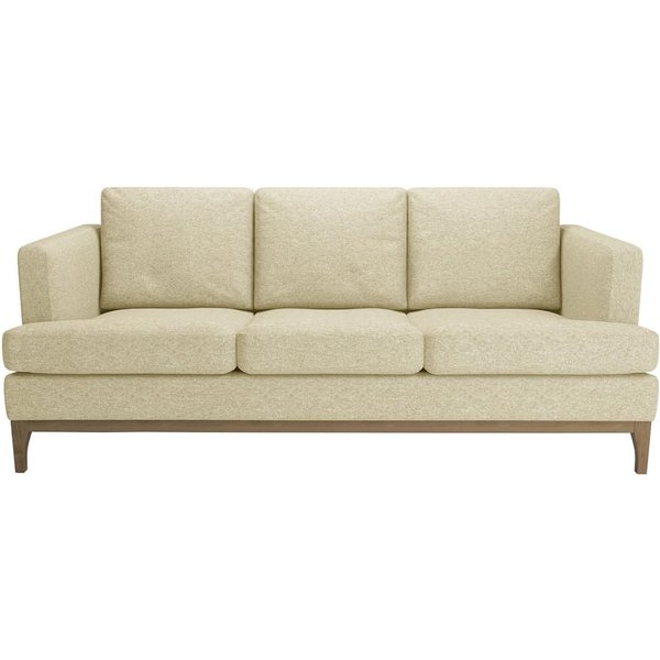 Scarlett 3 Seater Sofa, cream, Leg colour: wax black