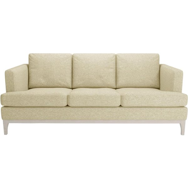 Scarlett 3 Seater Sofa, cream, Leg colour: white