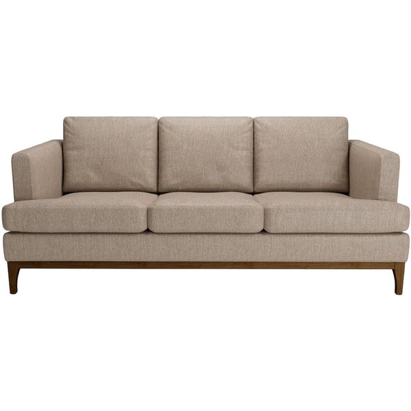 Scarlett Eco 3 Seater Sofa, Beige, Leg colour: dark oak