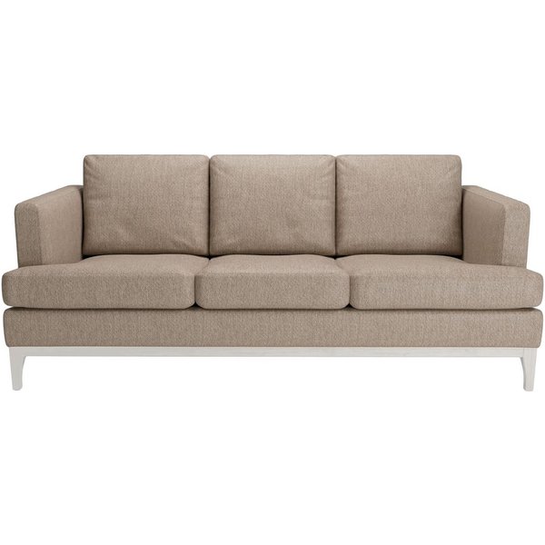 Scarlett Eco 3 Seater Sofa, Beige, Leg colour: white