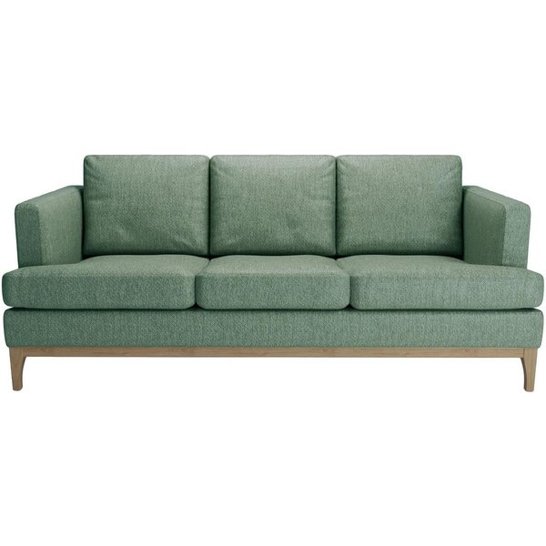Scarlett Eco 3 Seater Sofa, Green, Leg colour: wax black