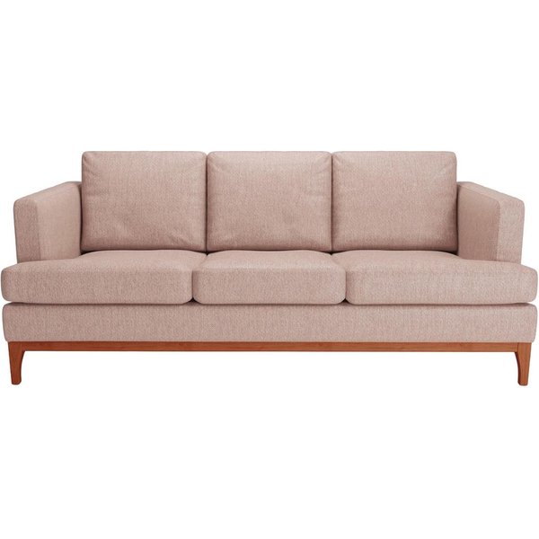 Scarlett Eco 3 Seater Sofa, Pale pink, Leg colour: aveo