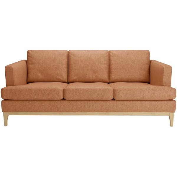 Scarlett Eco 3 Seater Sofa, rust, Leg colour: like oak