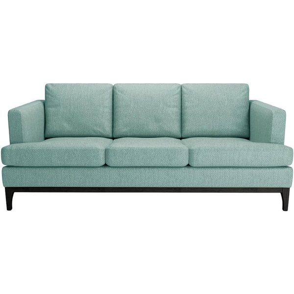 Scarlett Eco 3 Seater Sofa, Turquoise, Leg colour: black