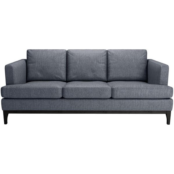 Scarlett Eco 3 Seater Sofa, Navy blue, Leg colour: black