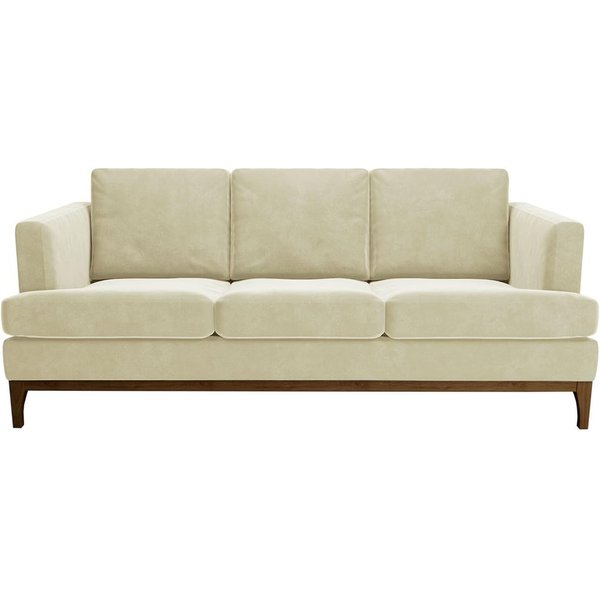 Scarlett Eco 3 Seater Sofa, Cream, Leg colour: dark oak