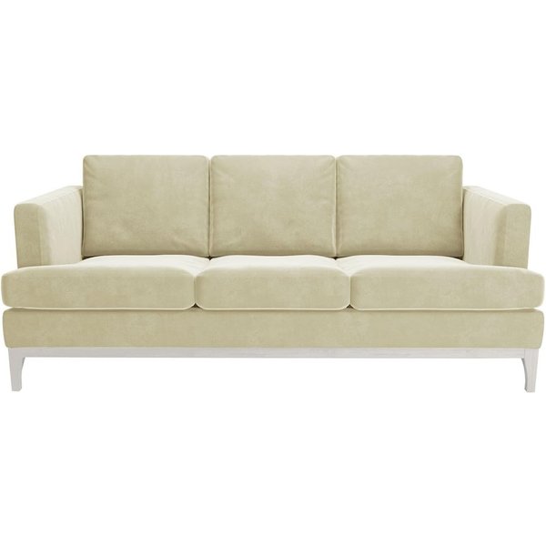 Scarlett Eco 3 Seater Sofa, Cream, Leg colour: white