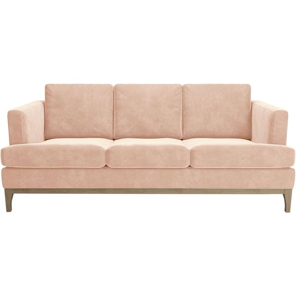 Scarlett Eco 3 Seater Sofa, pink, Leg colour: wax black