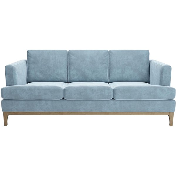 Scarlett Eco 3 Seater Sofa, navy blue, Leg colour: wax black