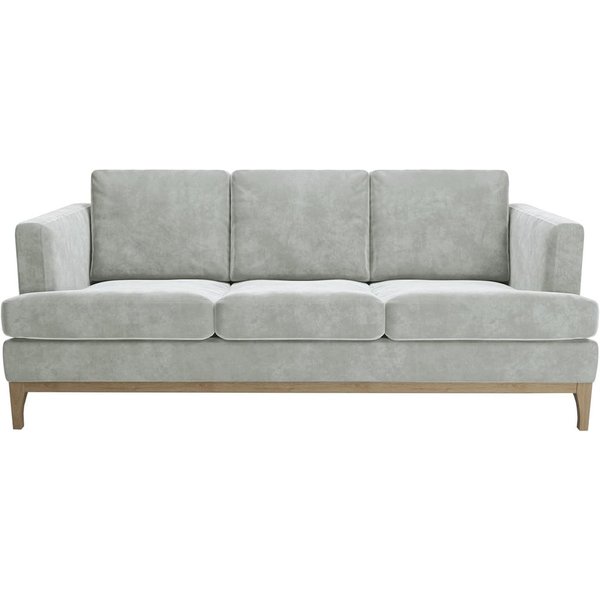 Scarlett Eco 3 Seater Sofa, light grey, Leg colour: wax black