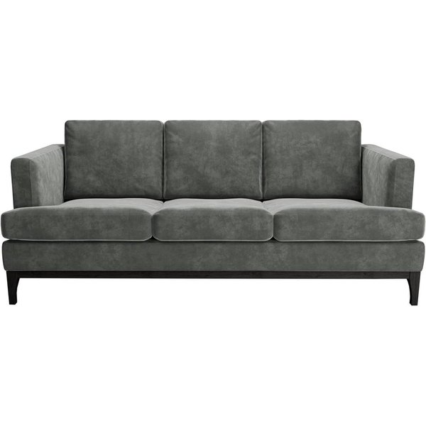 Scarlett Eco 3 Seater Sofa, Grey, Leg colour: black