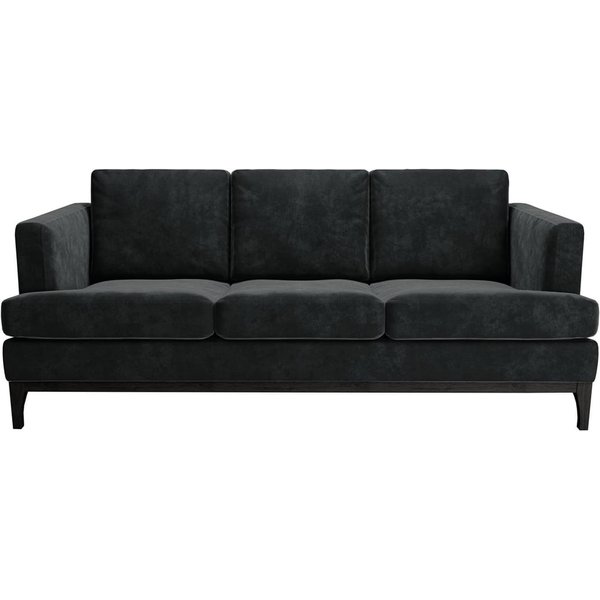 Scarlett Eco 3 Seater Sofa, black, Leg colour: black