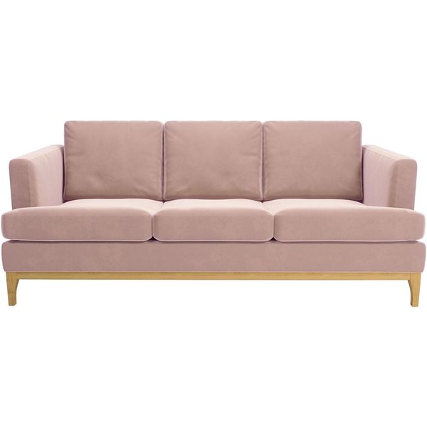 Scarlett 3 Seater Sofa, lilac, Leg colour: like oak