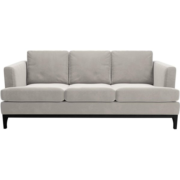 Scarlett 3 Seater Sofa, silver, Leg colour: black