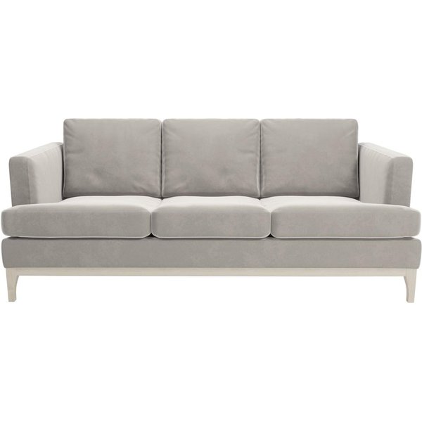 Scarlett 3 Seater Sofa, silver, Leg colour: white