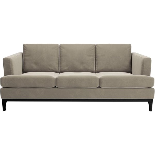 Scarlett 3 Seater Sofa, grey, Leg colour: black