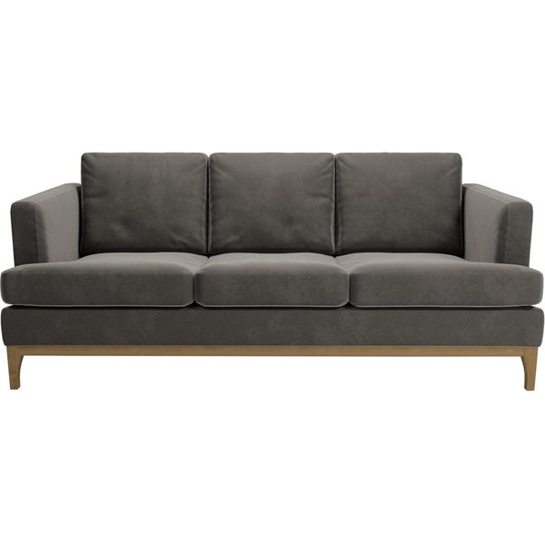 Scarlett 3 Seater Sofa, graphite, Leg colour: wax black
